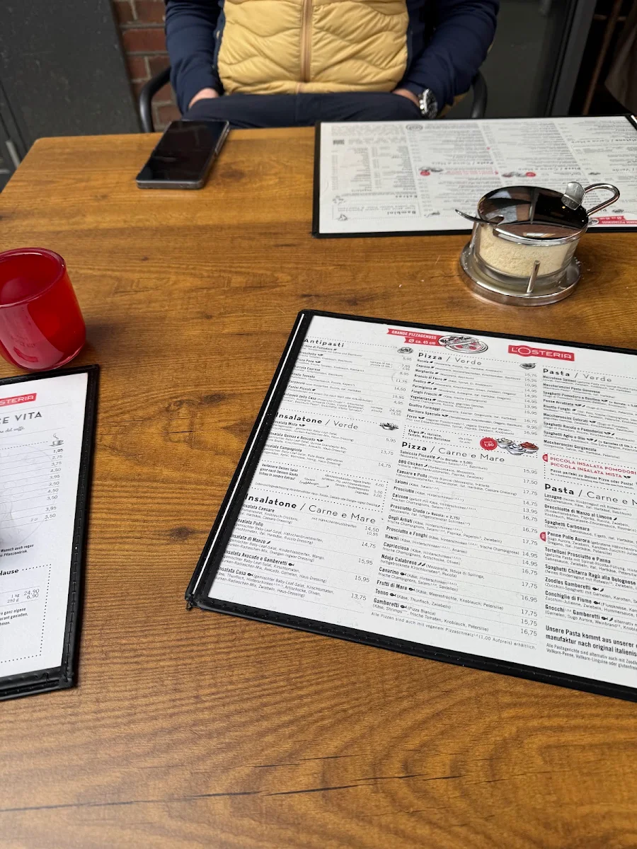 Speisekarte, L'Osteria Münster