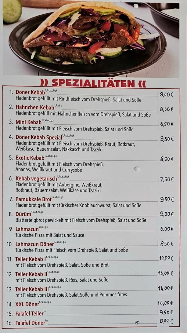 Speisekarte photo 3