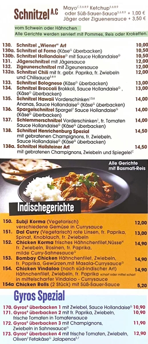 Speisekarte, Pizzeria Cucina Castrop-Rauxel
