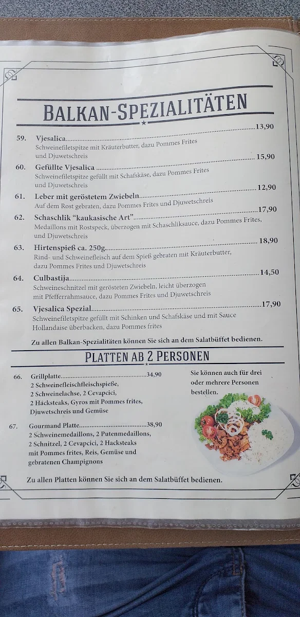 Speisekarte, Opatija Restaurant & Steakhouse