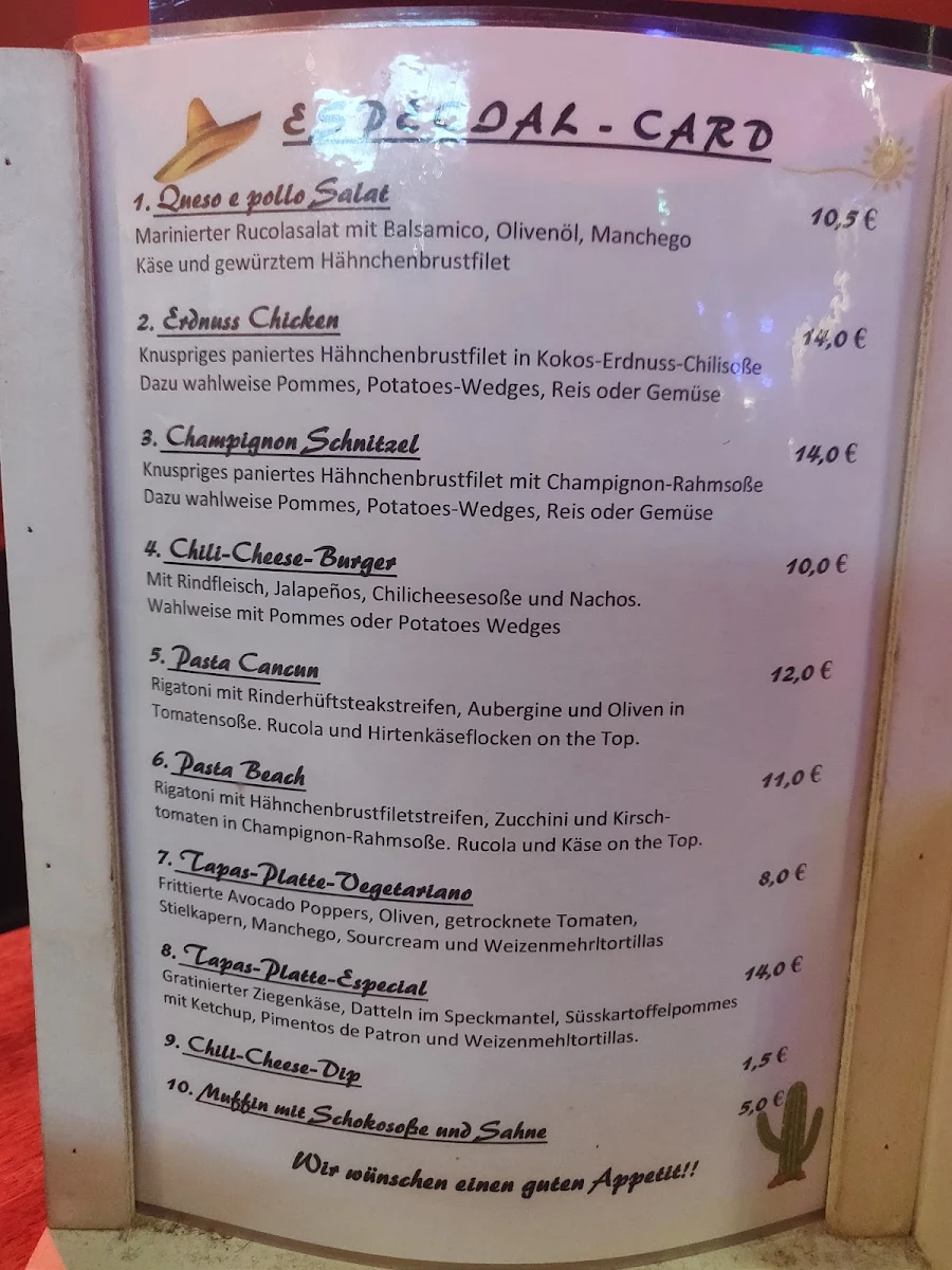 Speisekarte, Dos Pescados I - Tegel