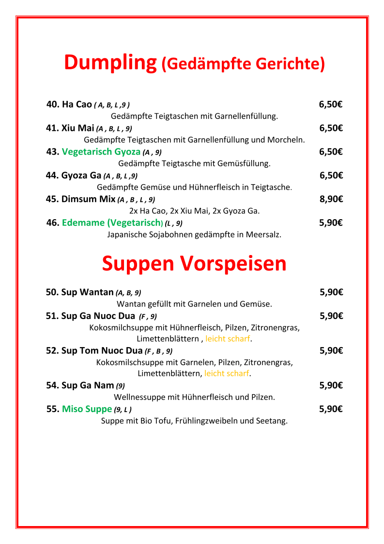 Speisekarte photo 5