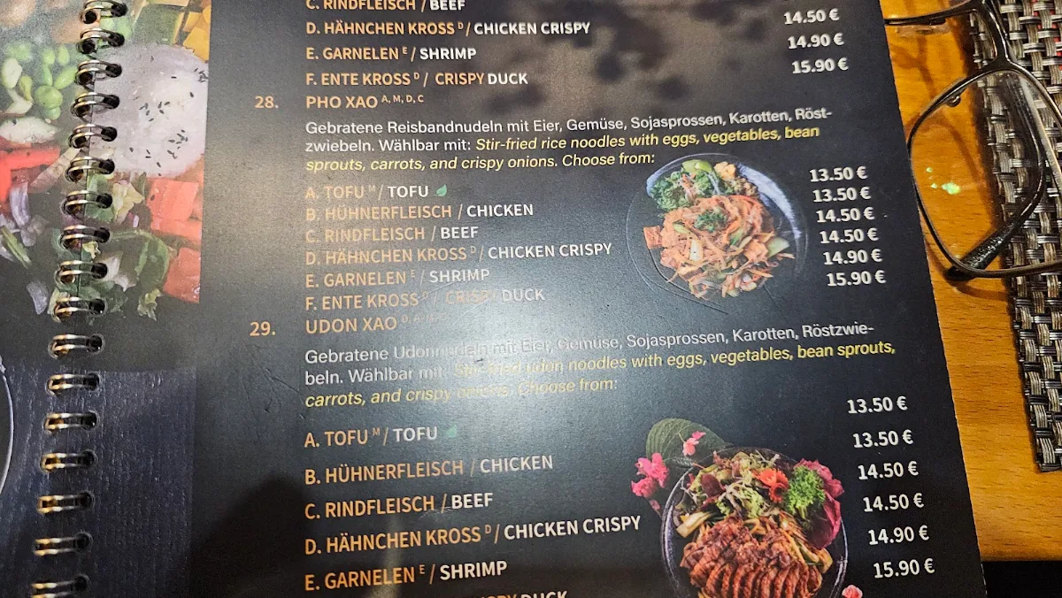 Speisekarte, Toni Vu Vietnamesisches Restaurant & Sushi