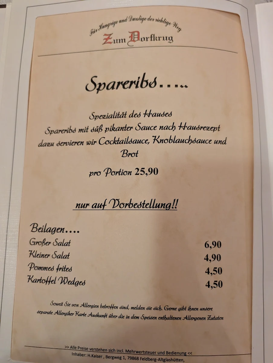 Speisekarte photo 1