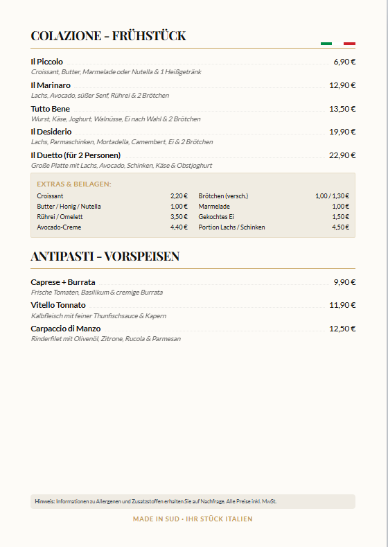 Speisekarte photo 2