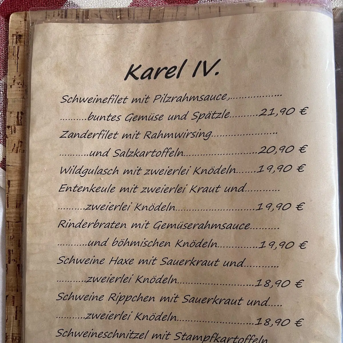 Speisekarte photo 1