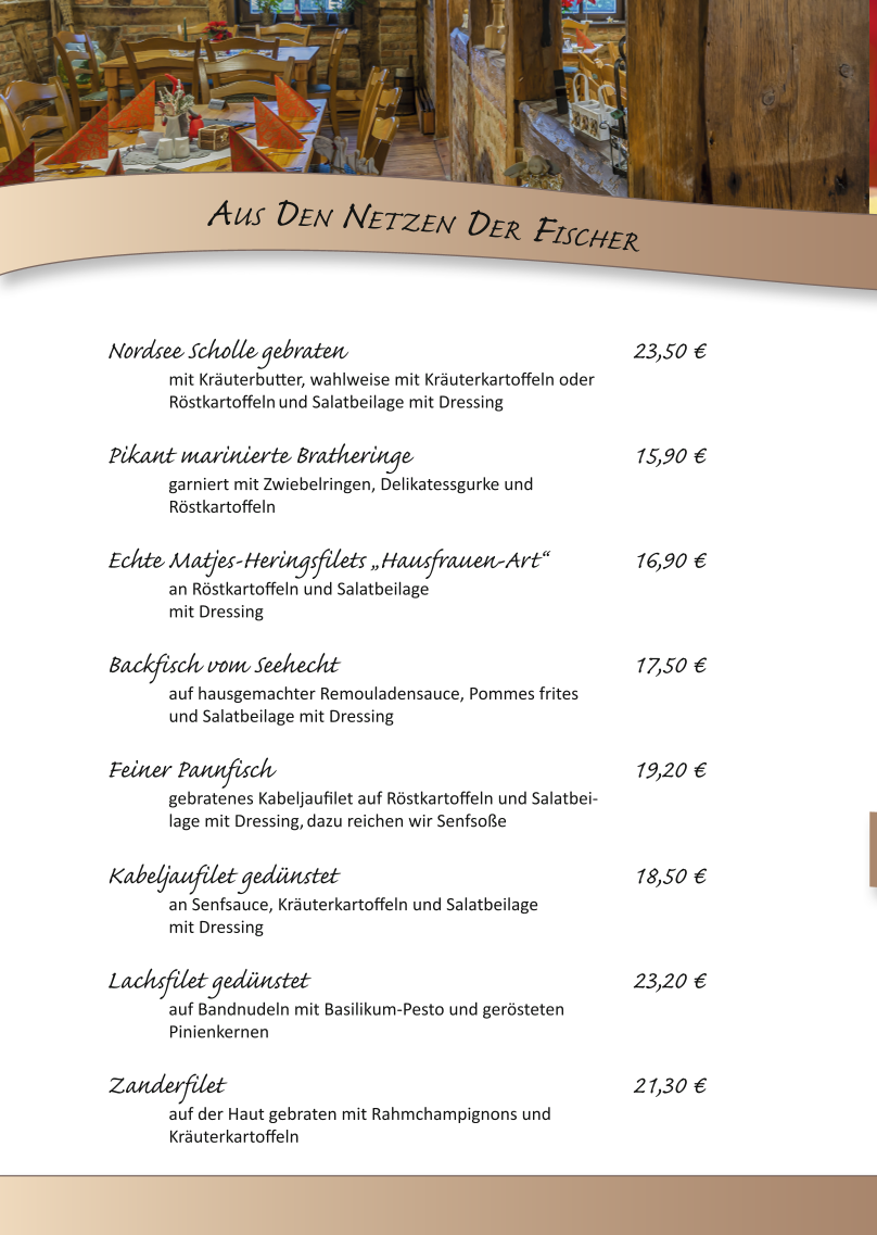 Speisekarte, Restaurant Gutshaus-Albertsdorf