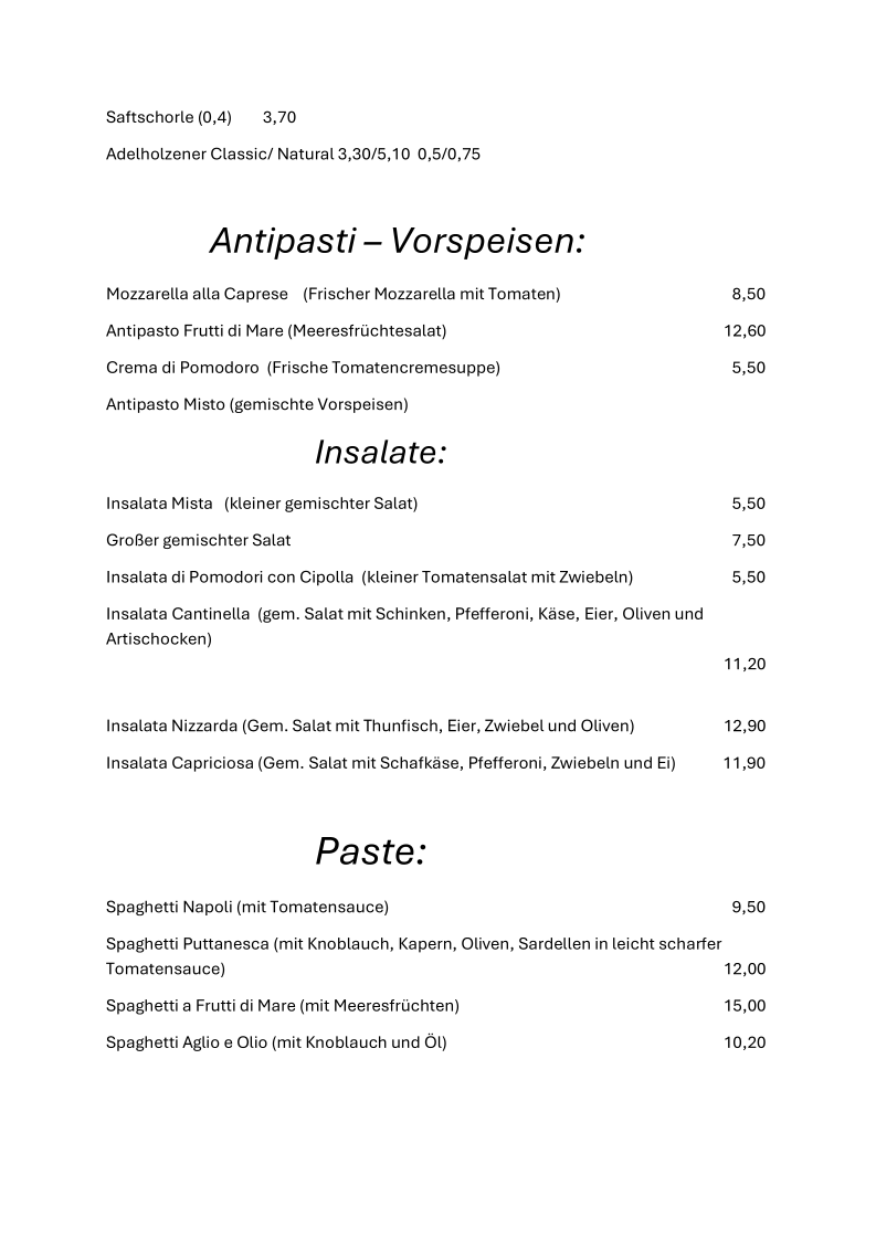 Speisekarte photo 2