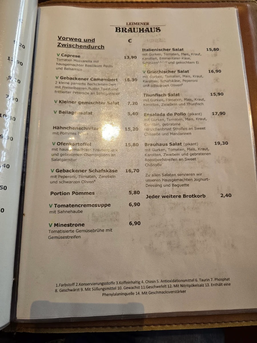 Speisekarte photo 1