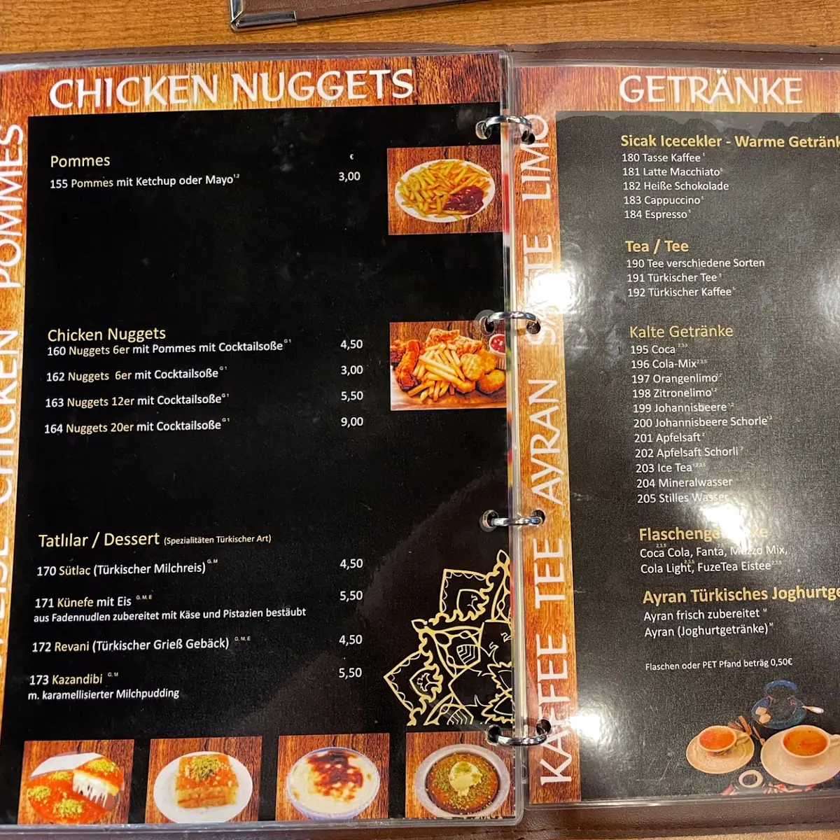 Speisekarte, Restaurant Alb Kebab Haus