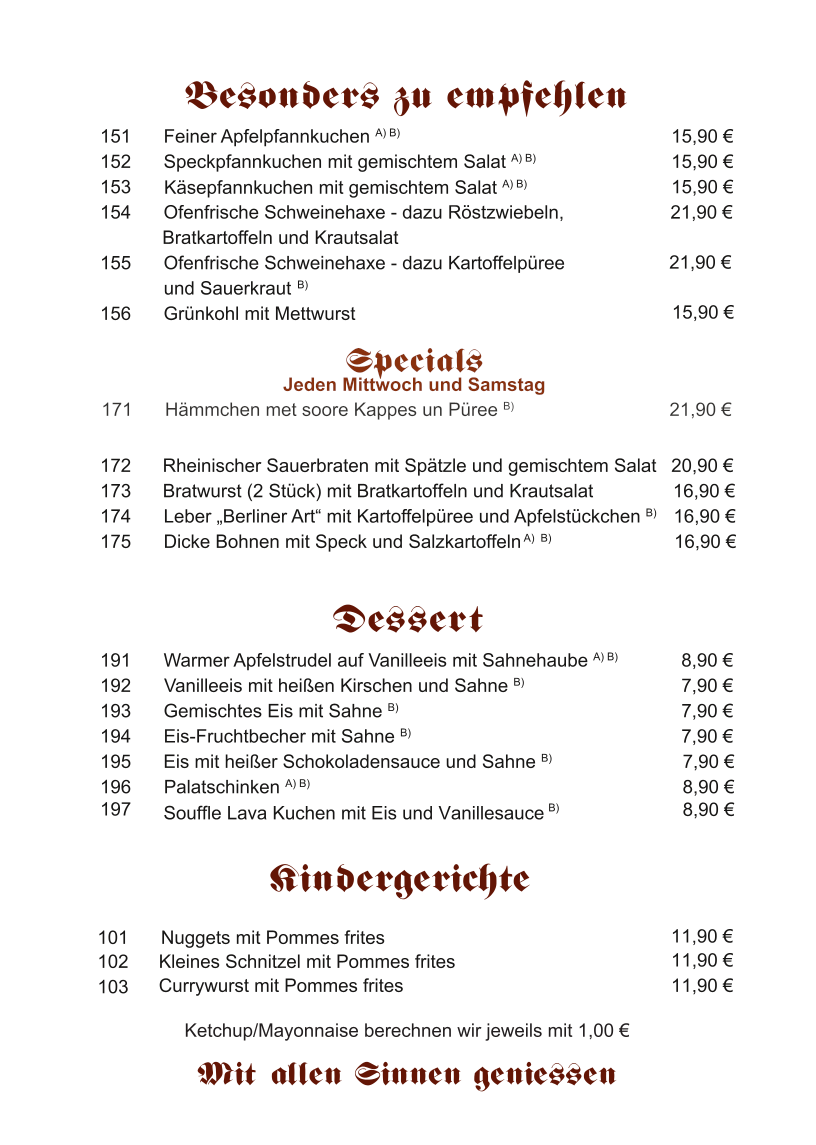 Speisekarte photo 4