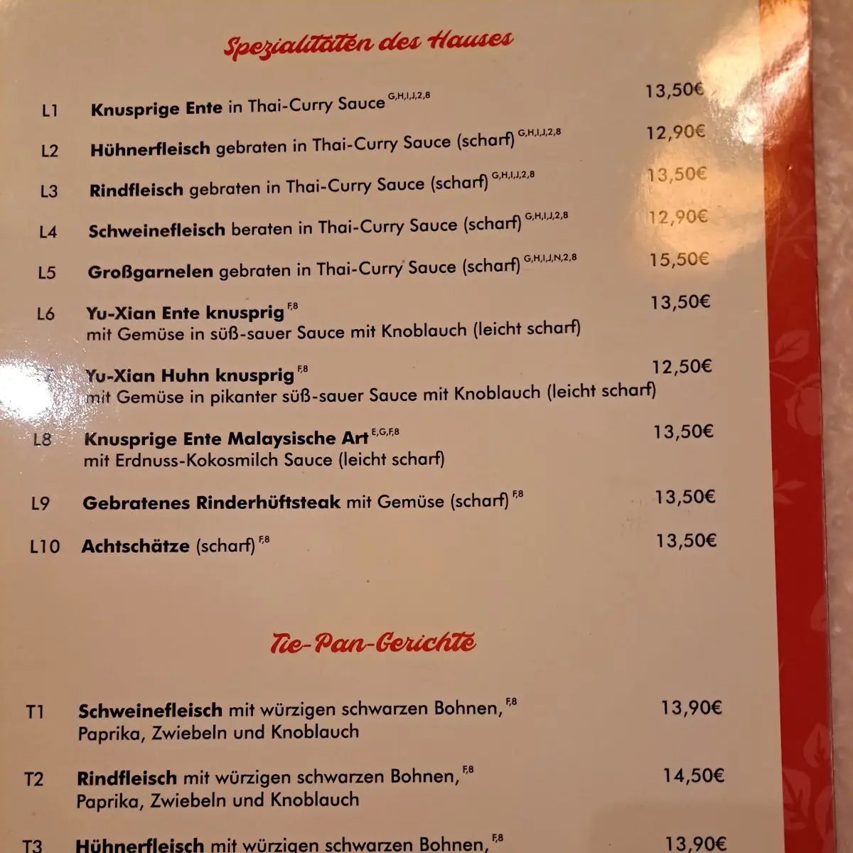 Speisekarte photo 1