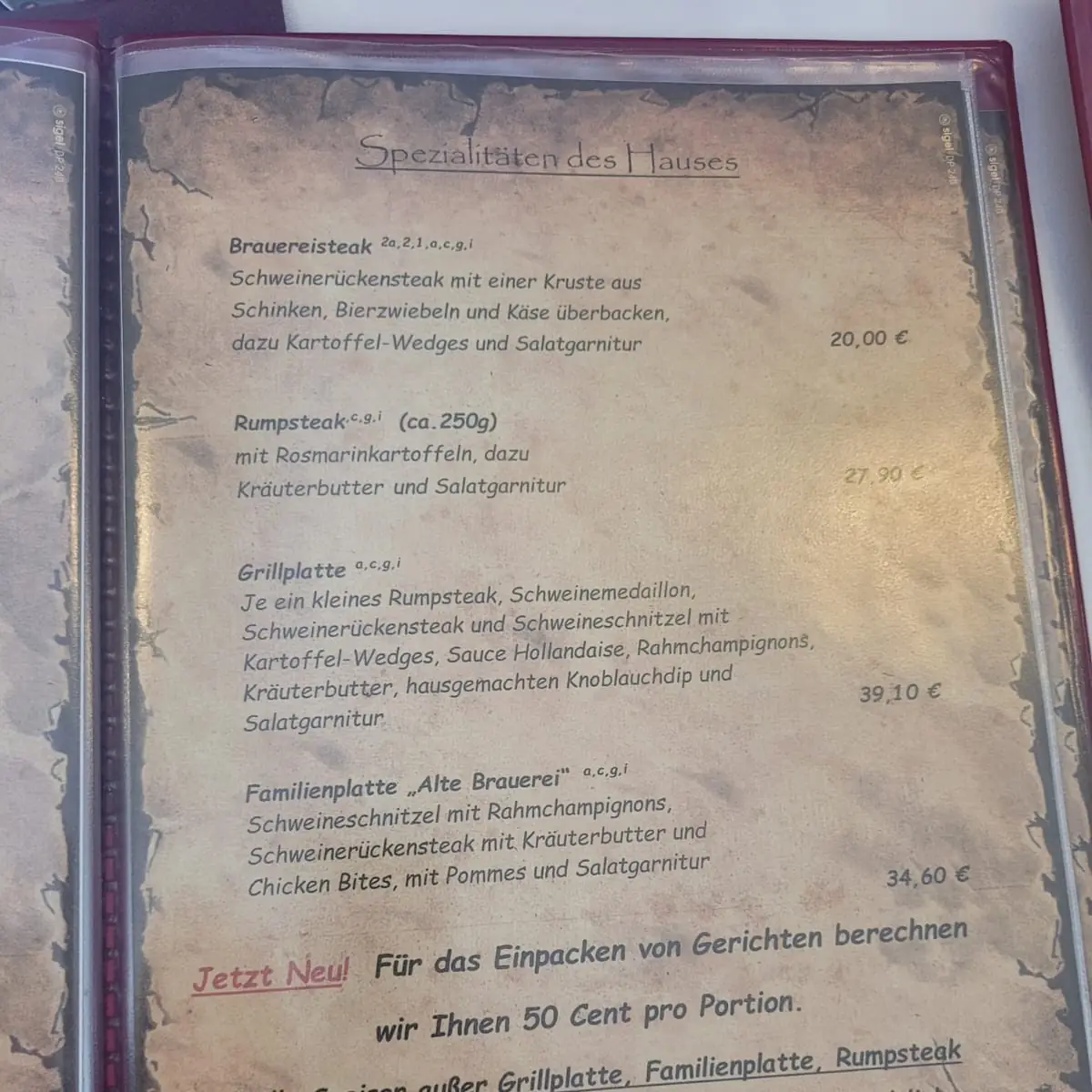 Speisekarte photo 1