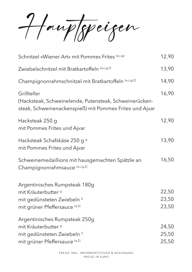 Speisekarte photo 2