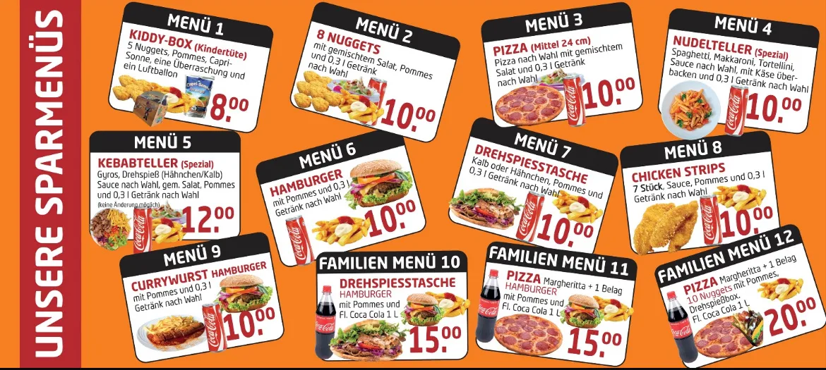 Speisekarte, Gronauer Grill