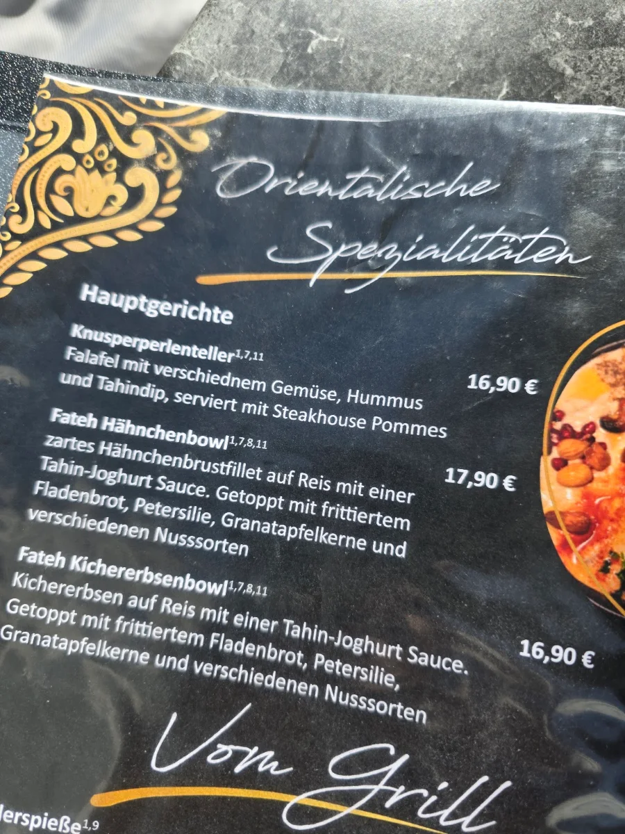 Speisekarte, Bitburger Bierhaus
