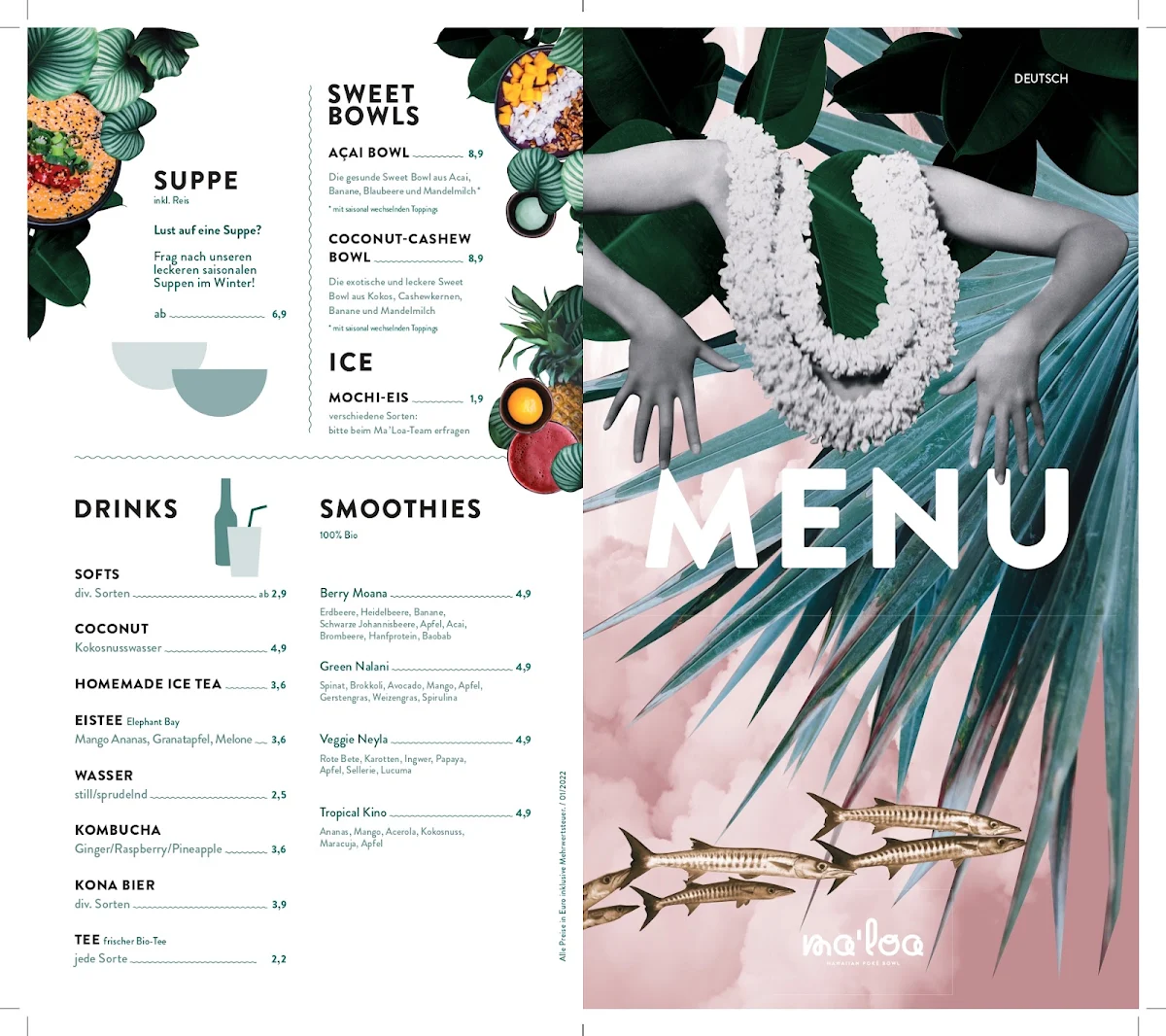 Speisekarte, MA'LOA Poké Bowl