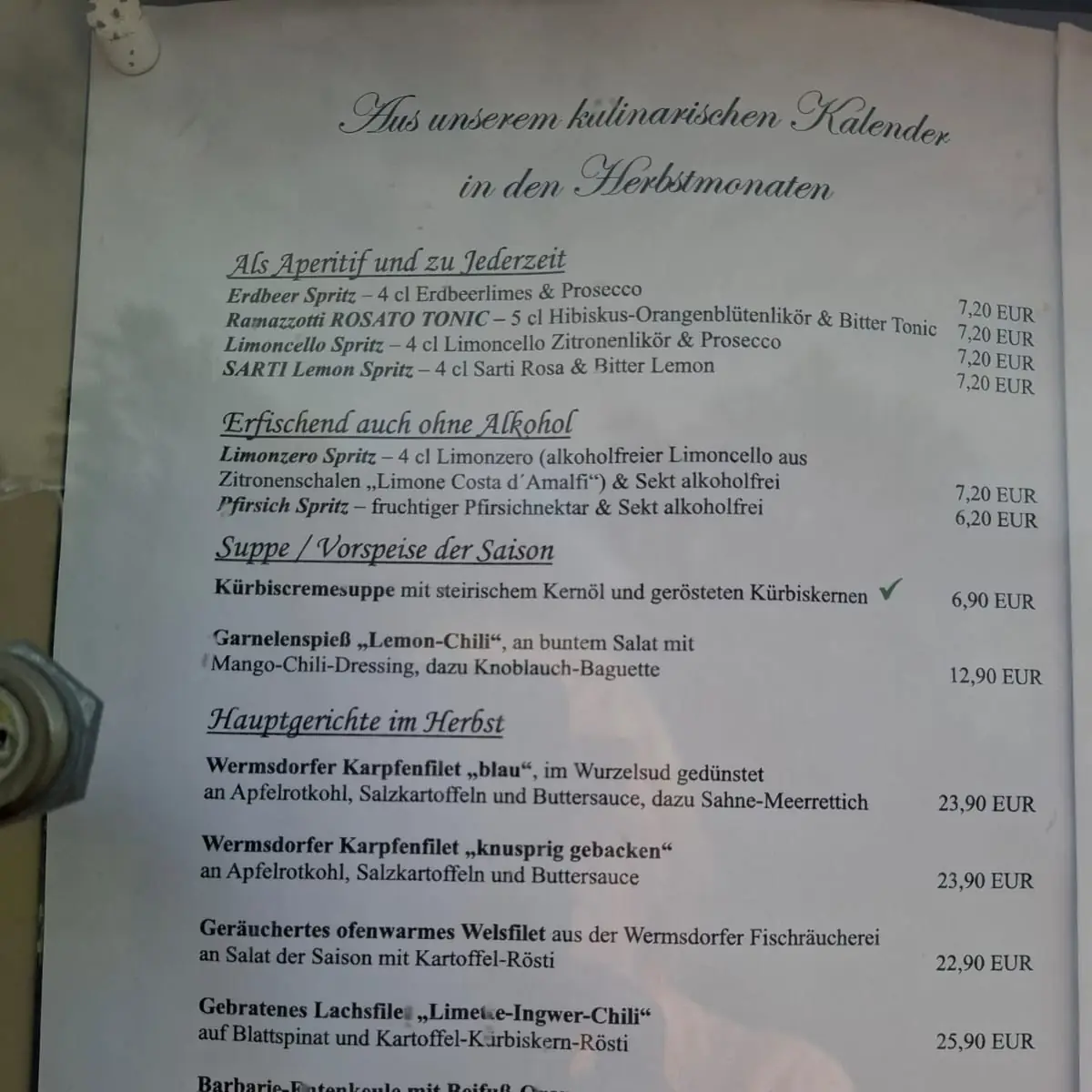 Speisekarte photo 1