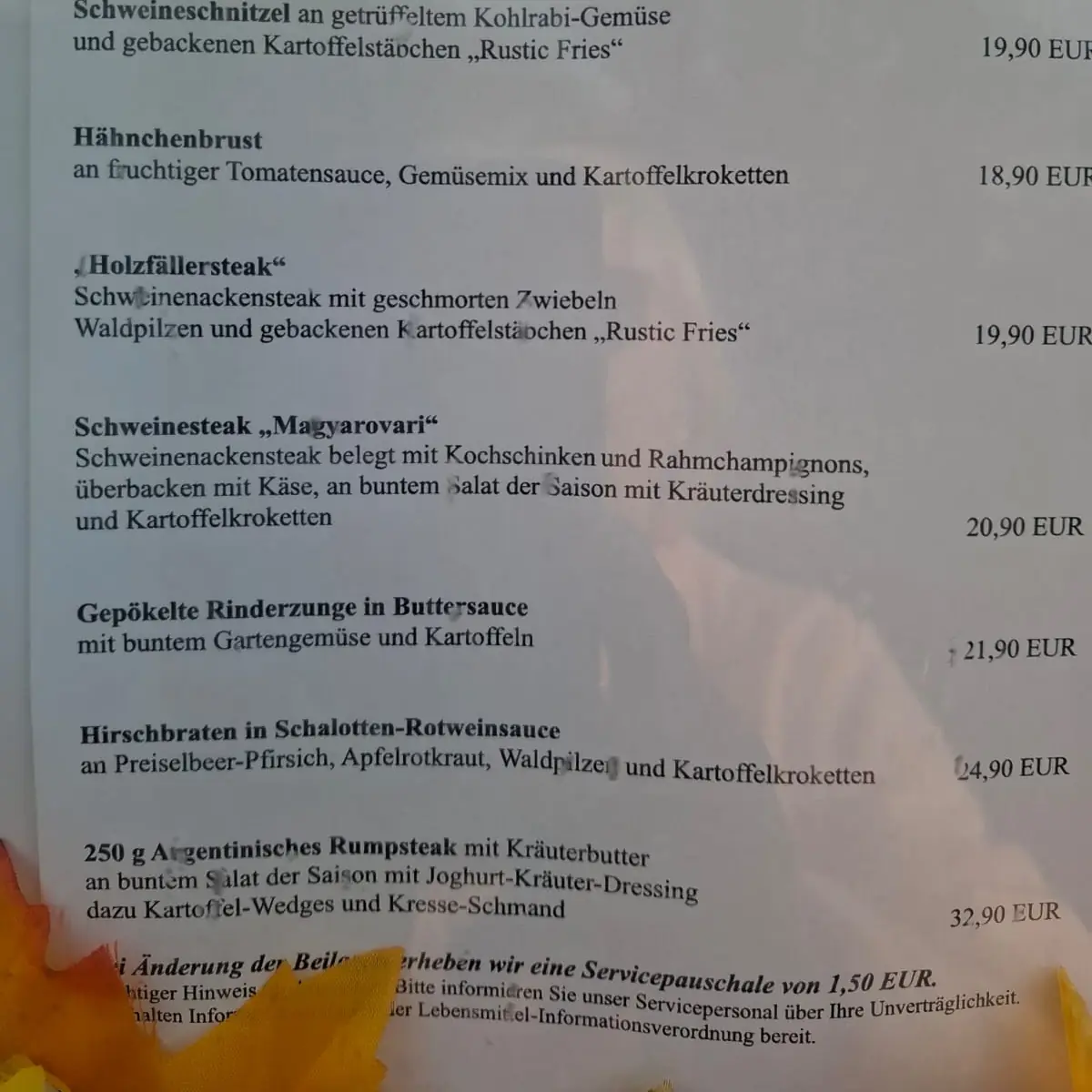 Speisekarte photo 3