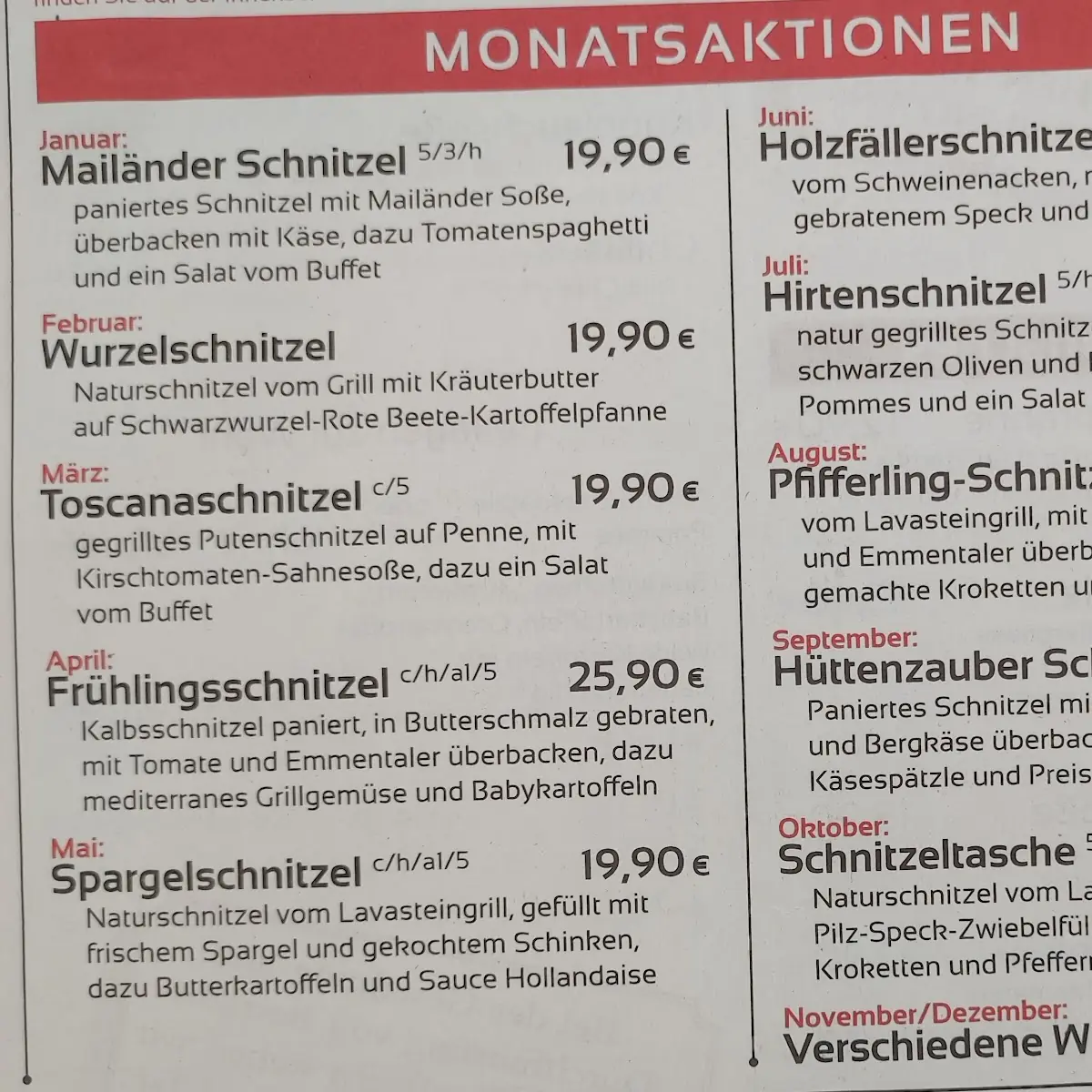 Speisekarte photo 2