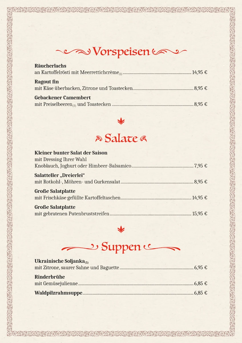 Speisekarte photo 3