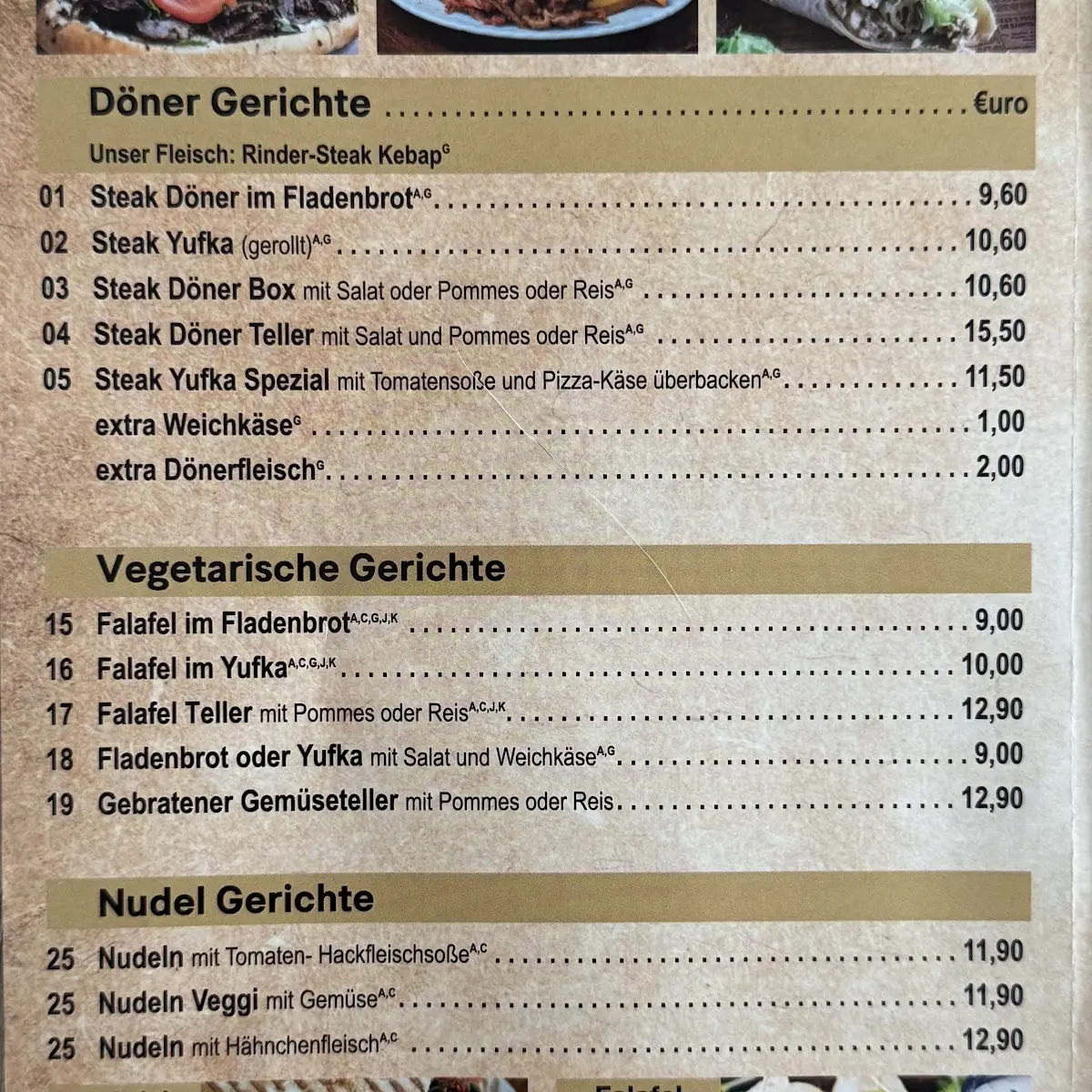 Speisekarte photo 1