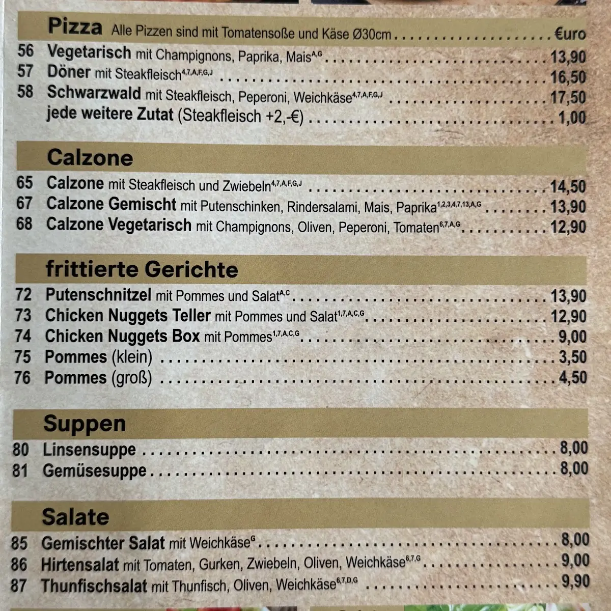 Speisekarte photo 2