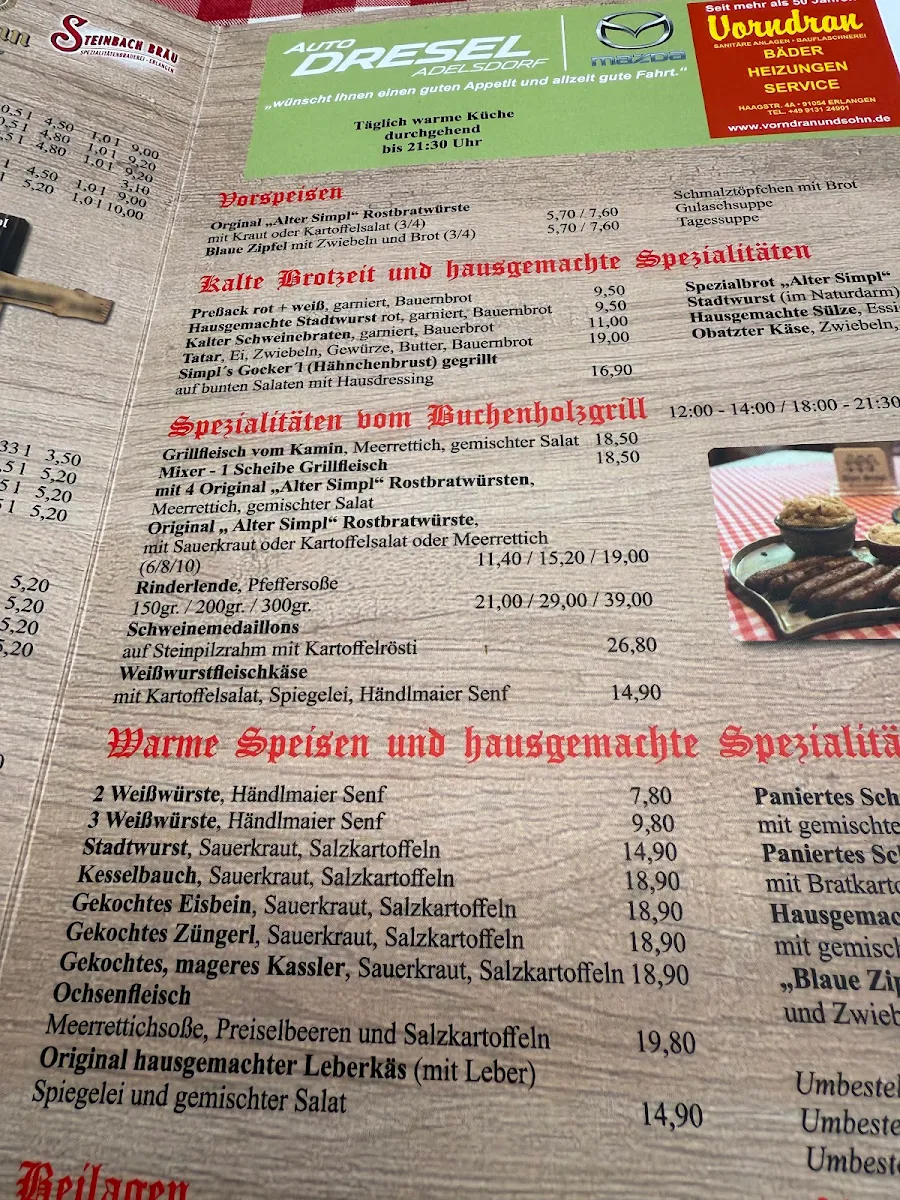 Speisekarte photo 2