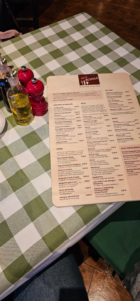 Speisekarte, Alte Schule - Cucina Italiana