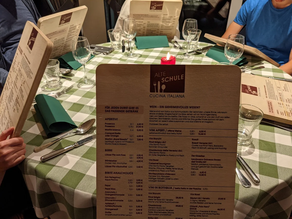 Speisekarte, Alte Schule - Cucina Italiana