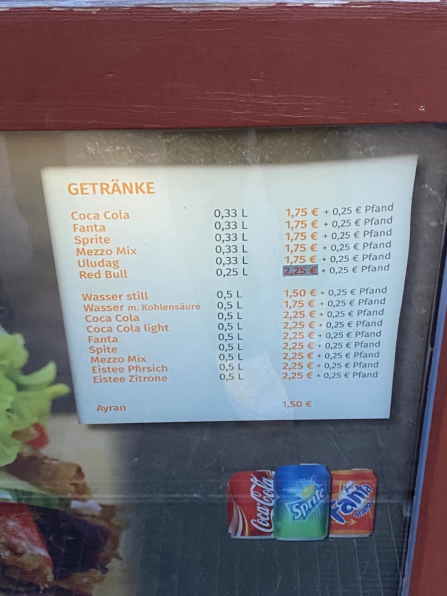 Speisekarte, Maradona Döner