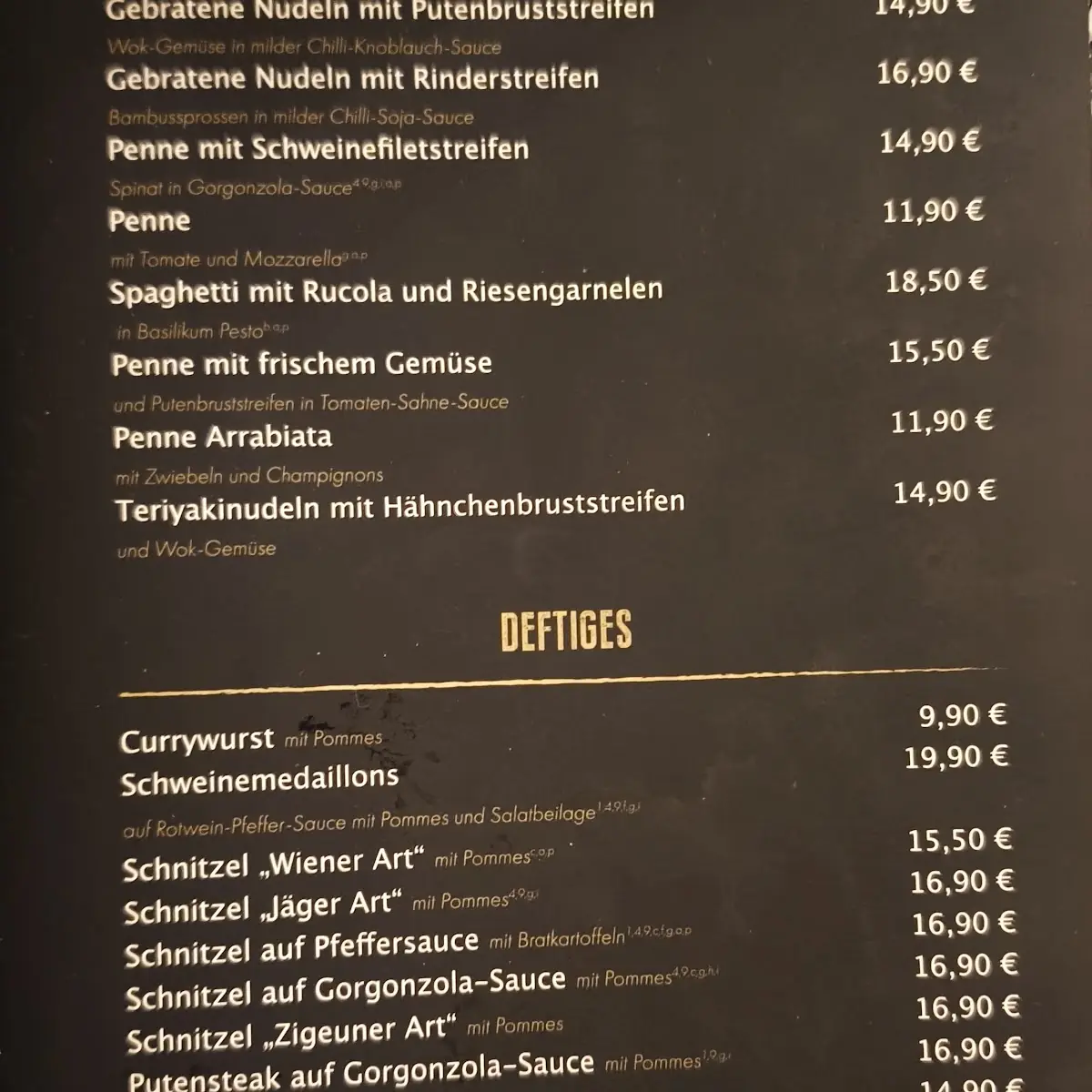 Speisekarte photo 2
