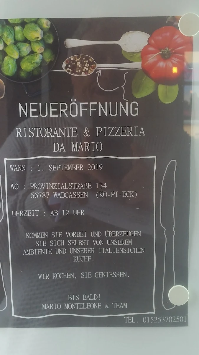 Speisekarte, Ristorante Pizzeria Da Mario
