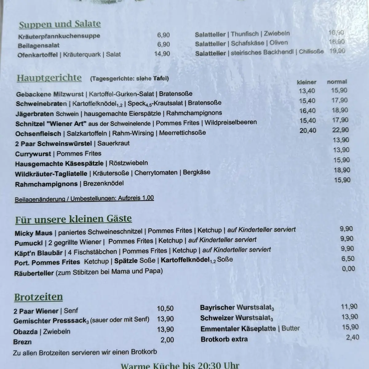 Speisekarte photo 2