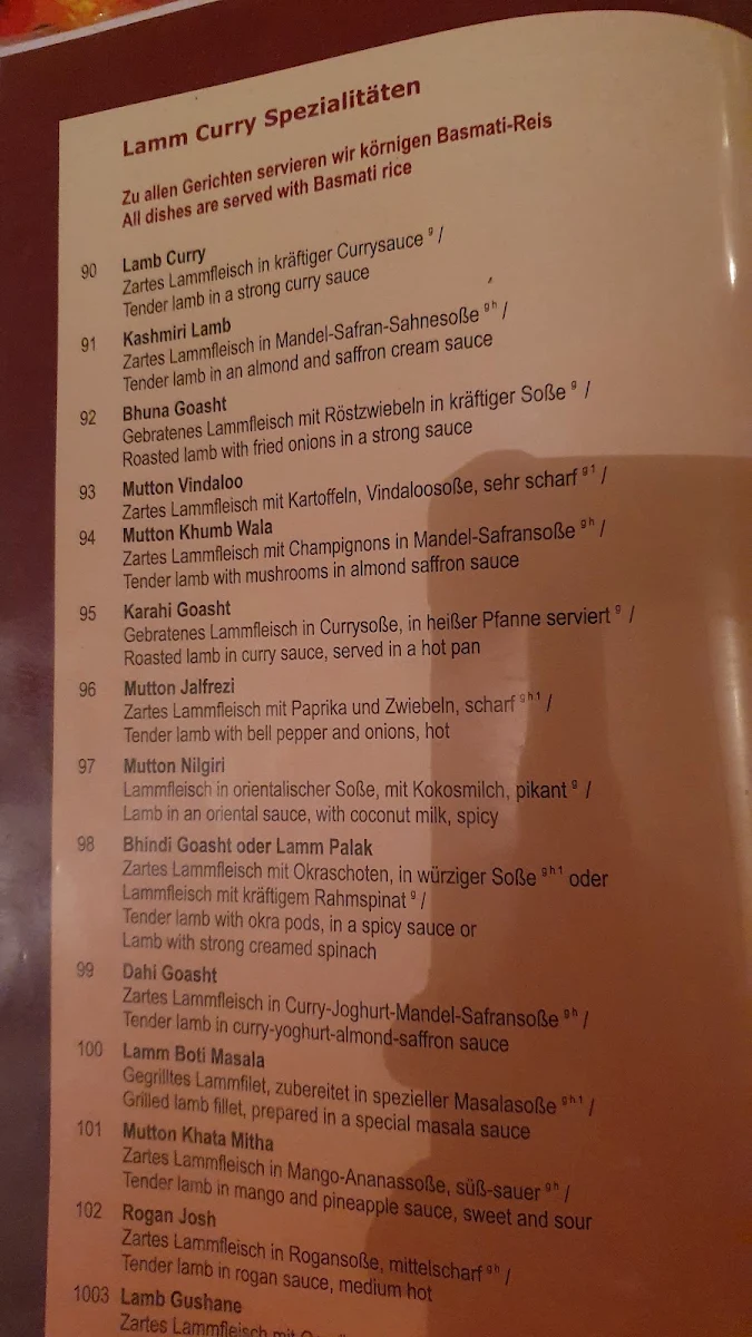 Speisekarte photo 2