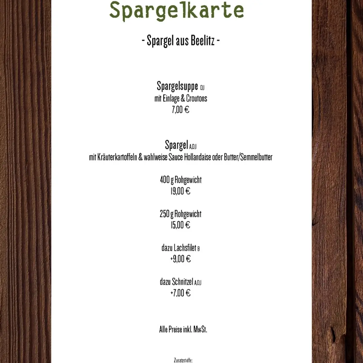 Speisekarte photo 2