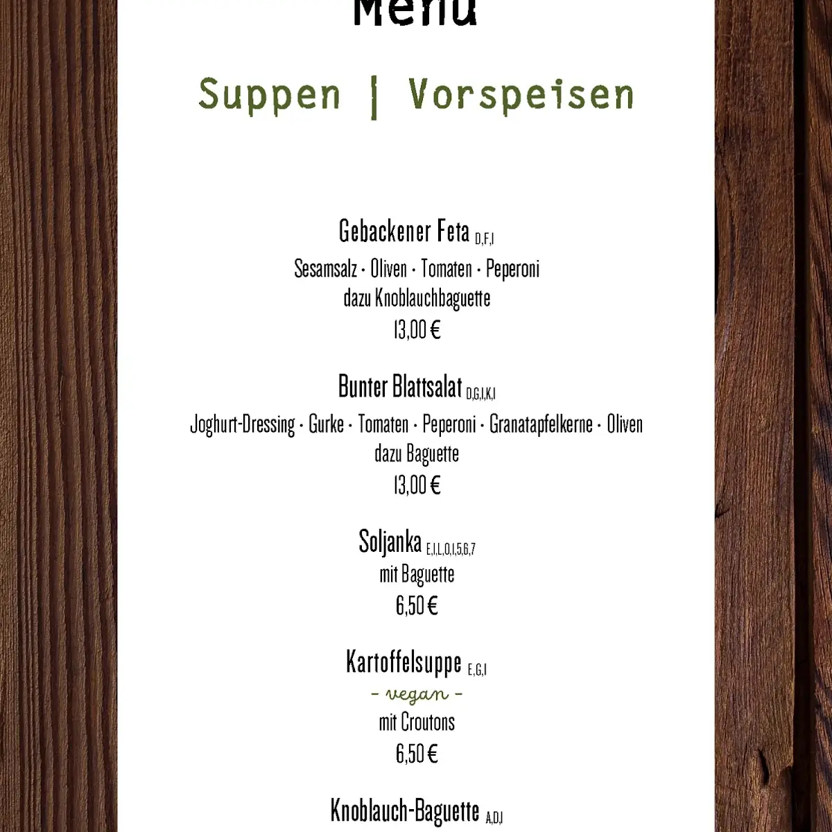 Speisekarte photo 4