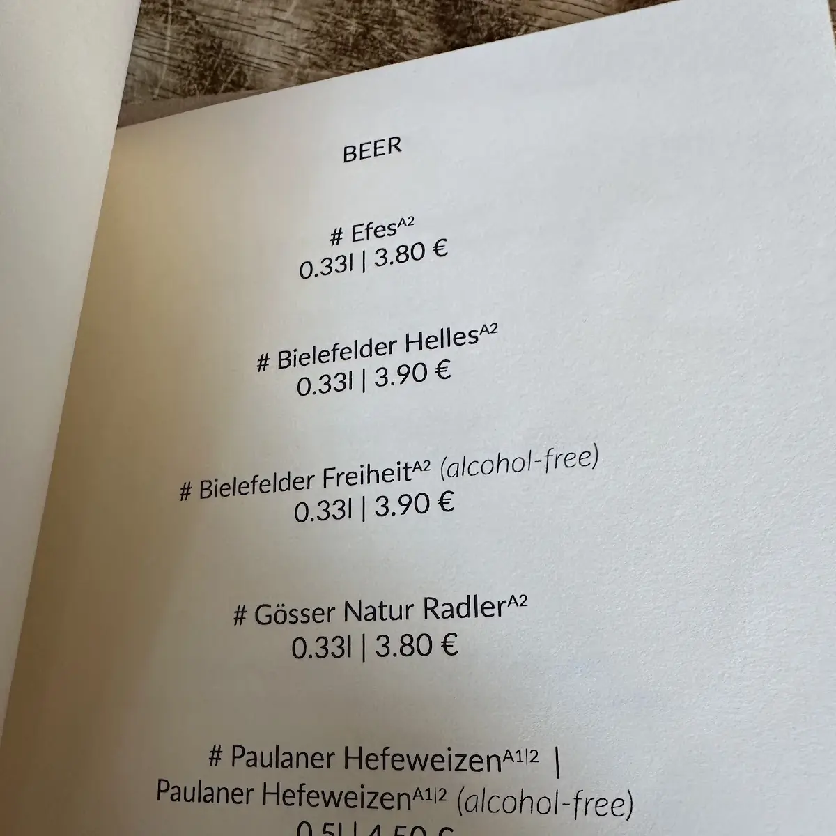 Speisekarte photo 1