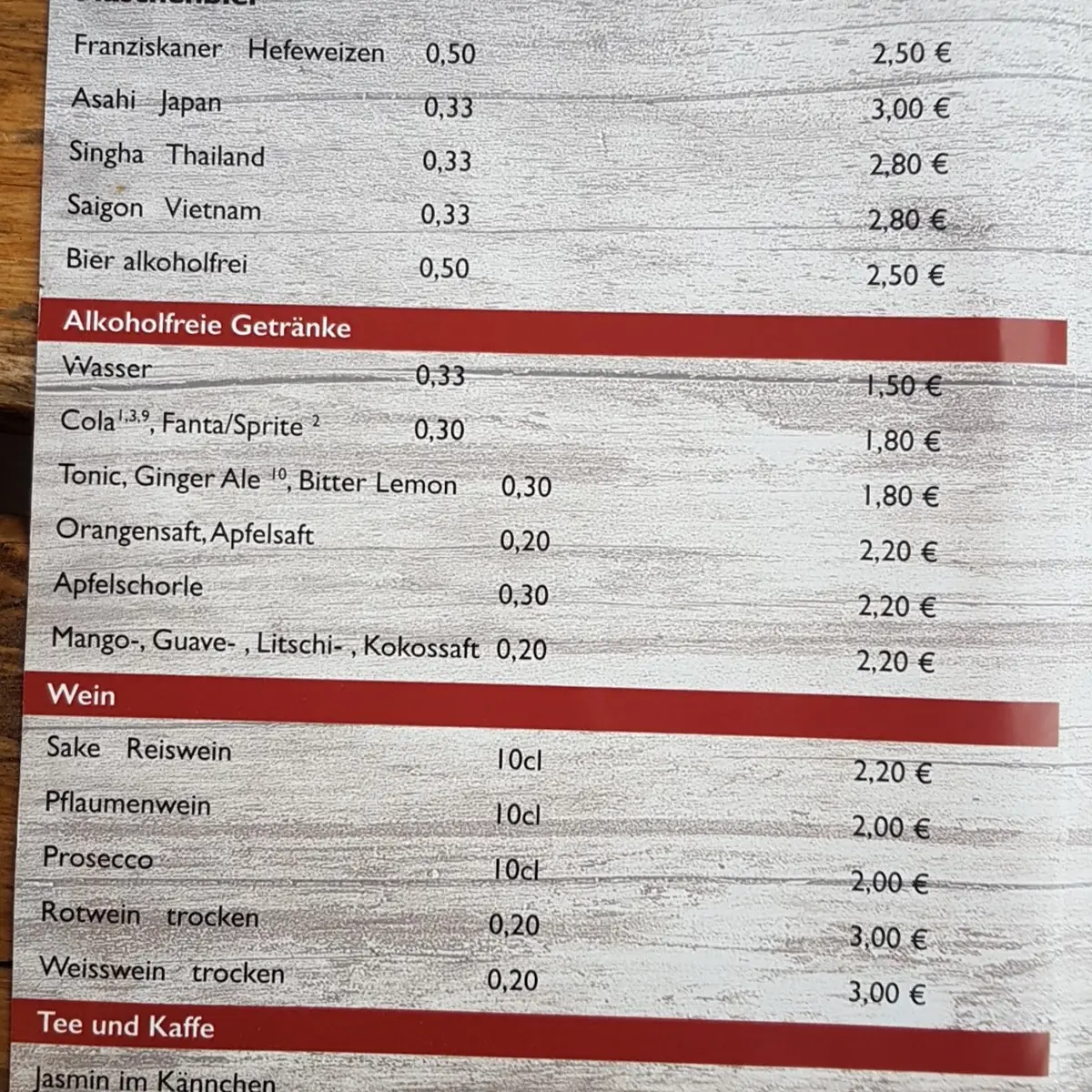 Speisekarte photo 5