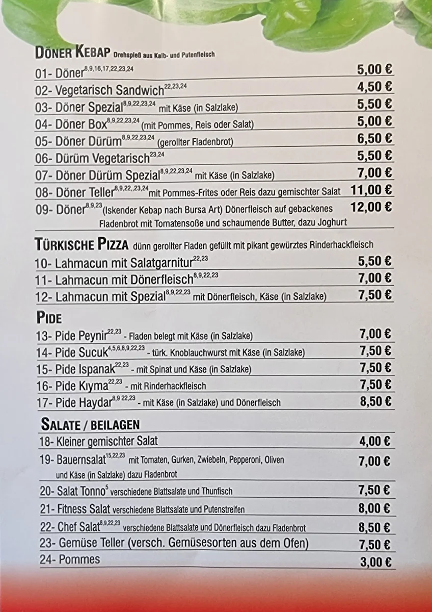 Speisekarte photo 2