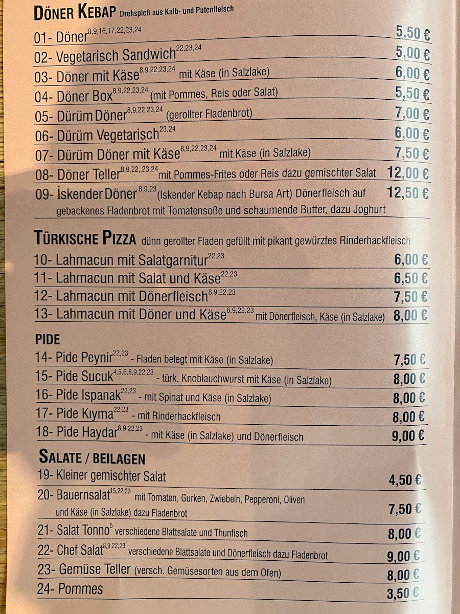 Speisekarte photo 3