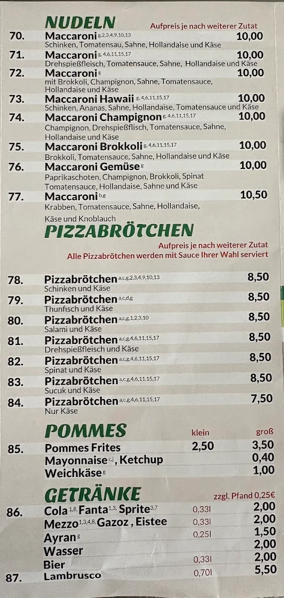 Speisekarte photo 1