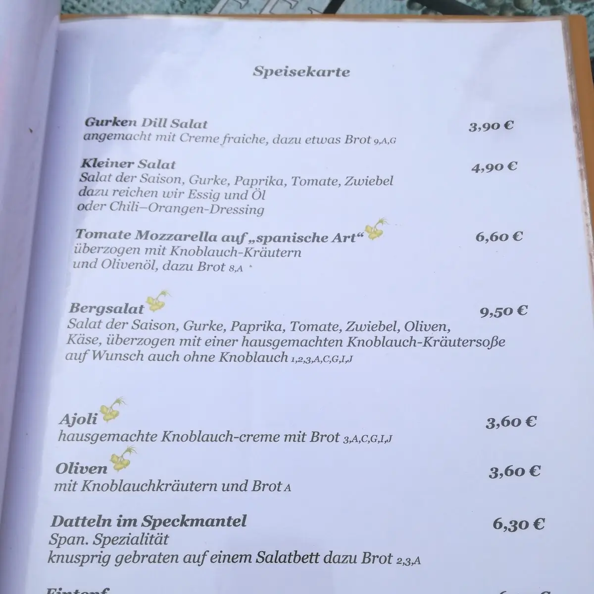 Speisekarte photo 5