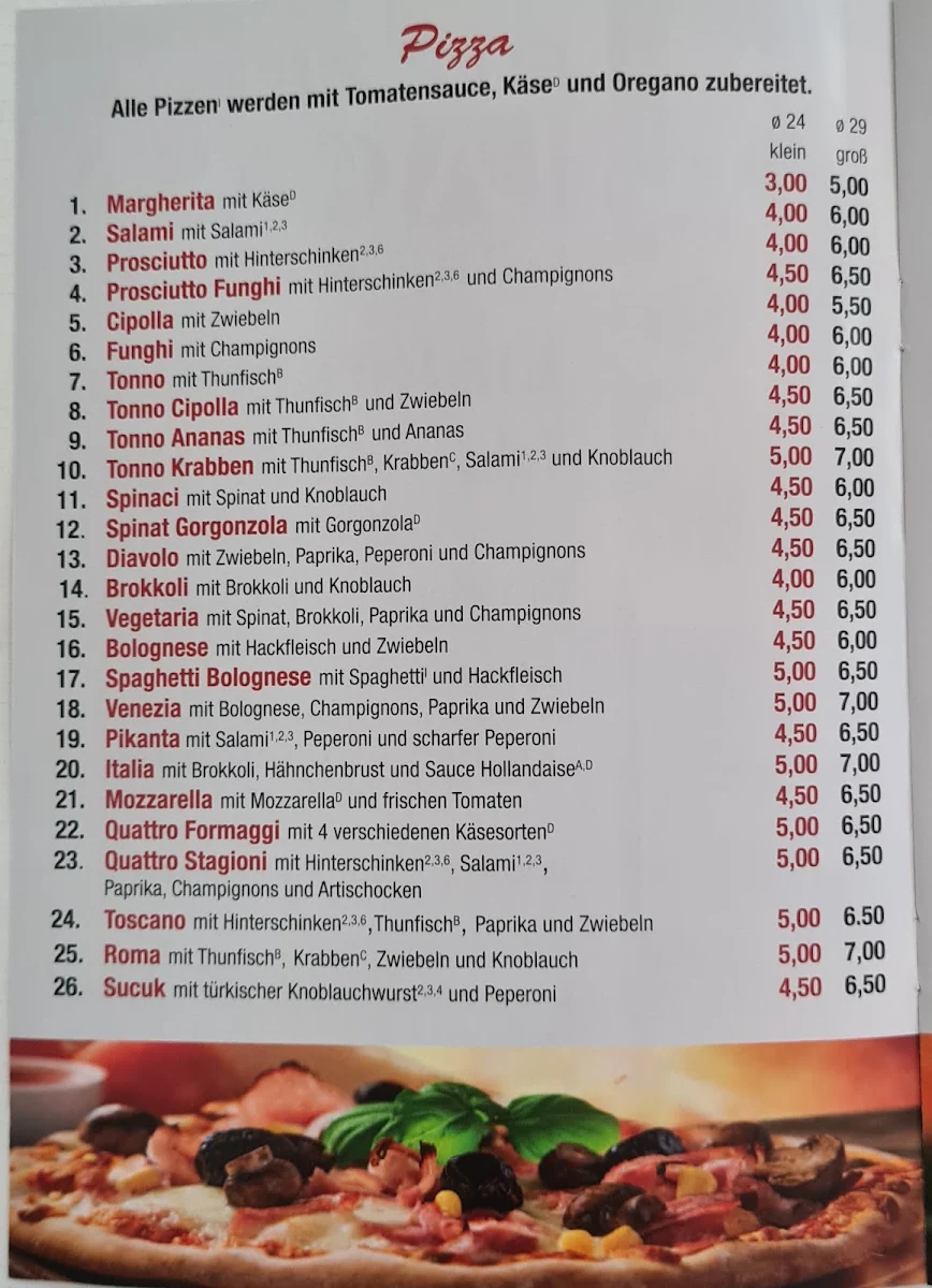 Speisekarte, Pizzeria La Casa | Lieferdienst für Pizza & Döner Issum 🍕🥙