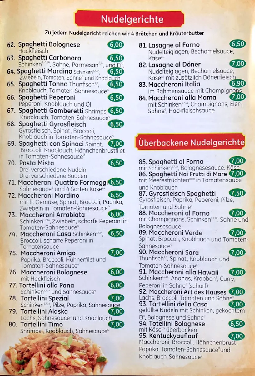 Speisekarte, Pizzeria La Casa | Lieferdienst für Pizza & Döner Issum 🍕🥙