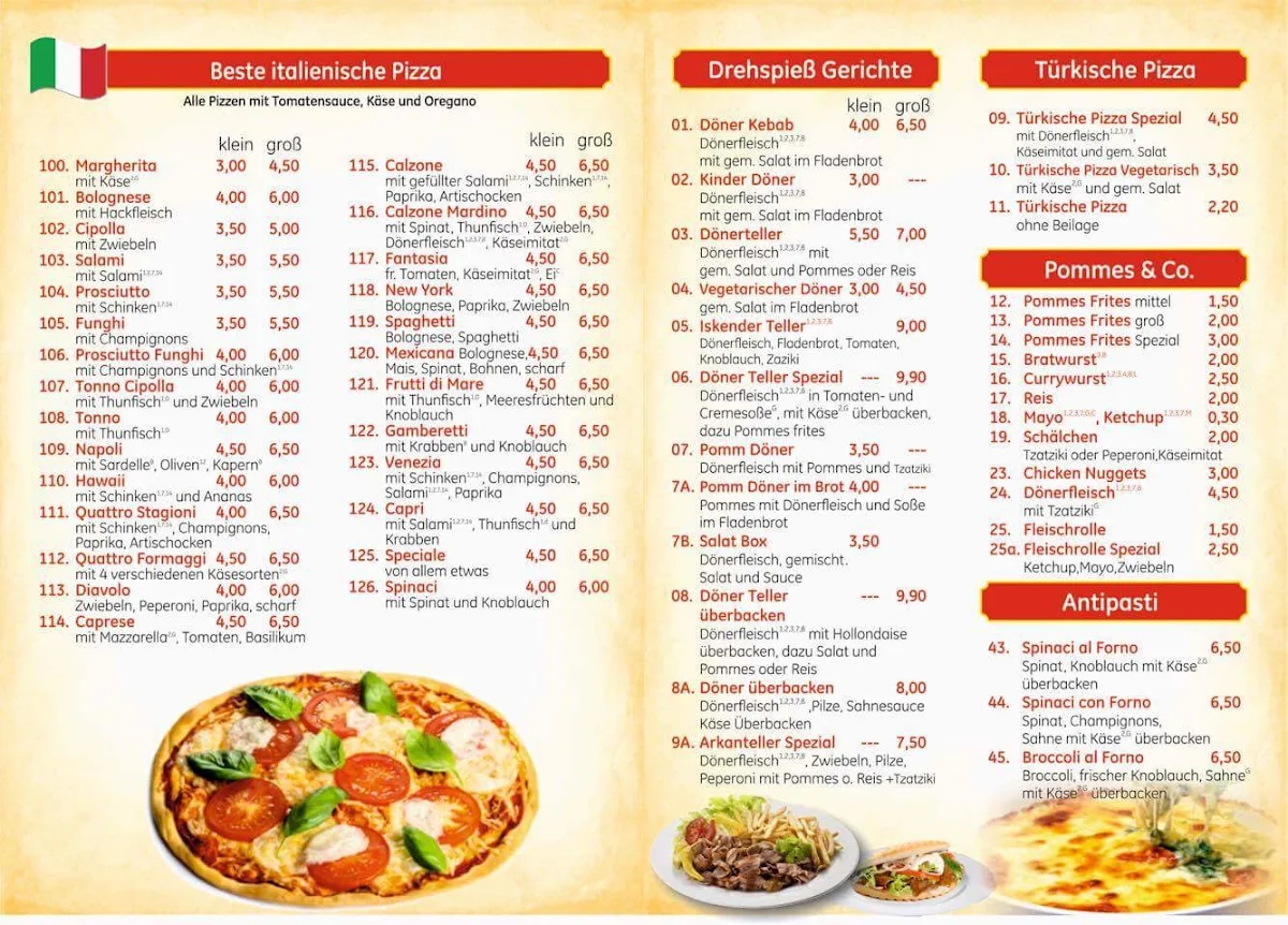 Speisekarte, Pizzeria La Casa | Lieferdienst für Pizza & Döner Issum 🍕🥙