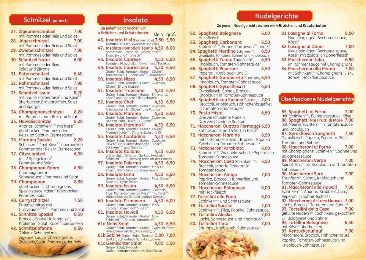 Speisekarte, Pizzeria La Casa | Lieferdienst für Pizza & Döner Issum 🍕🥙