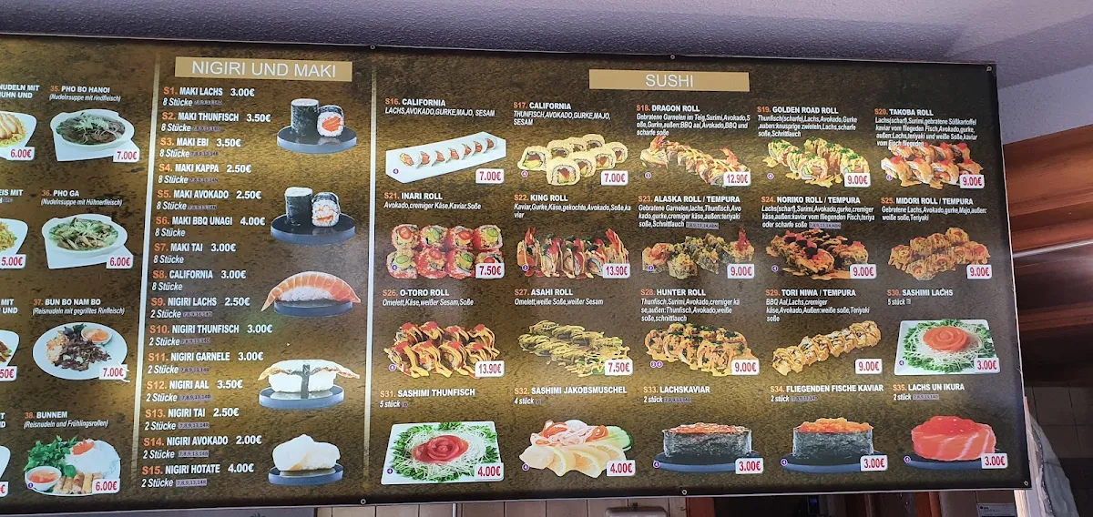 Speisekarte, HANA’S SUSHI BAR