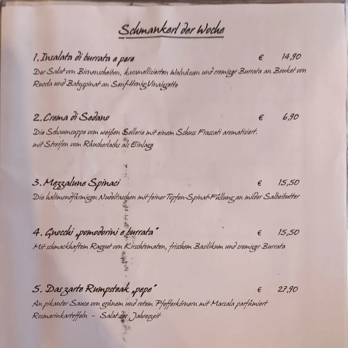 Speisekarte photo 1