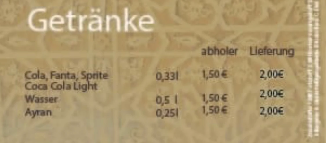 Speisekarte photo 3